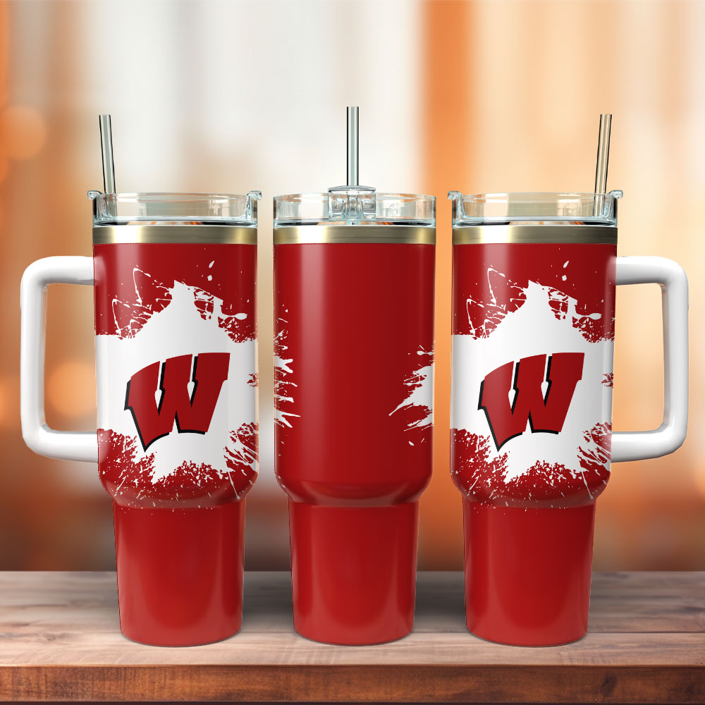 Wisconsin Badgers Football NCAA Sport Custom Stanley Cup 40 oz 30 oz Tumbler With HandleTVC2301246