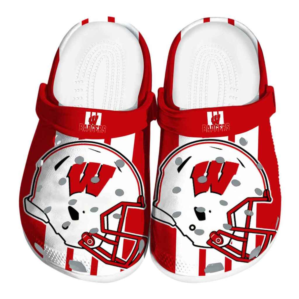 Wisconsin Badgers Helmet Stripes ClogTVC1801129