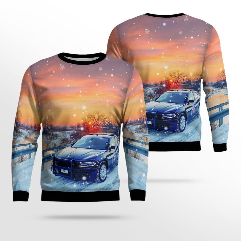 Wisconsin State Patrol Christmas Ugly Sweater Gift For Christmas