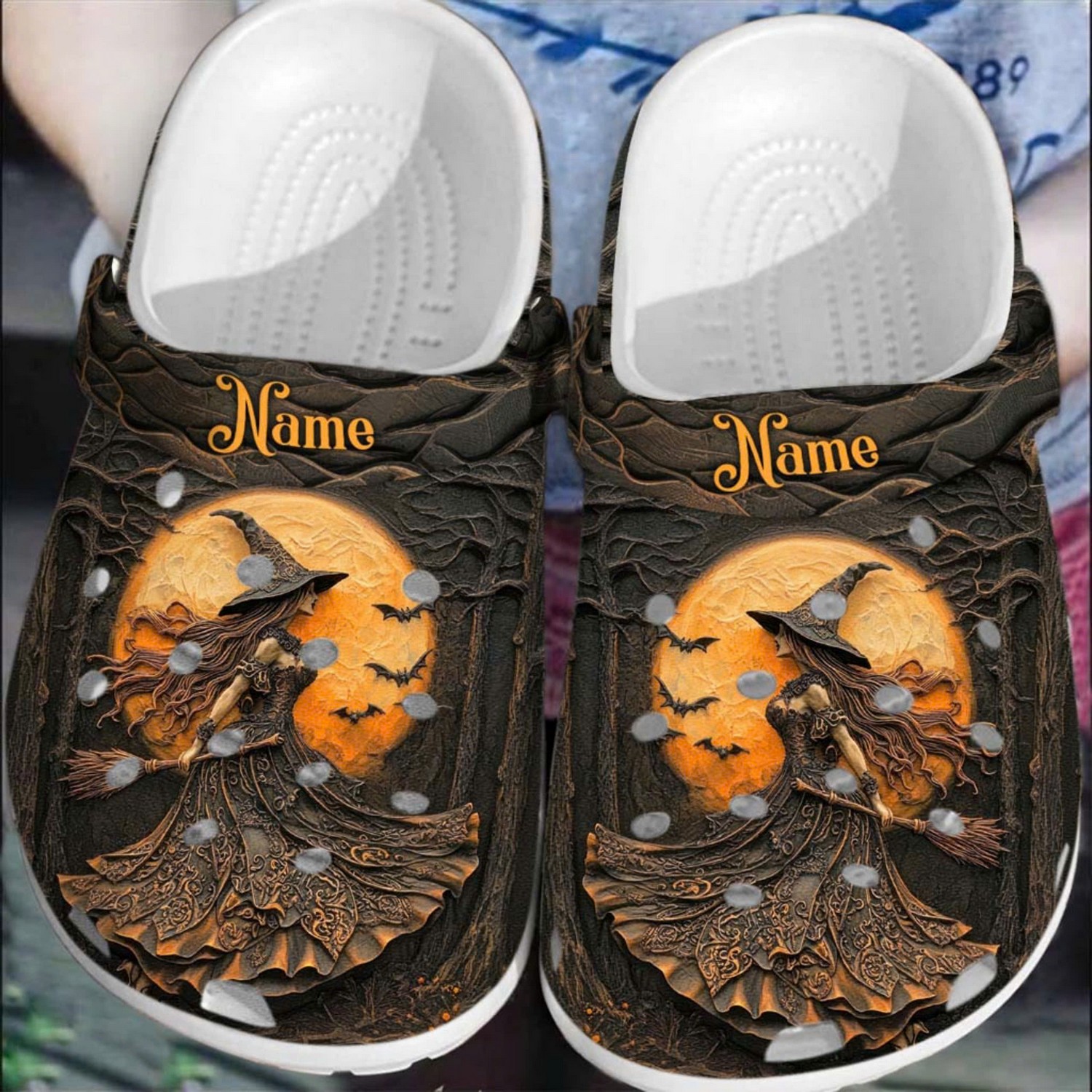 Witch In Halloween Night Crocs Crocband Clogs Shoes Comfortable For Men Women and Kids