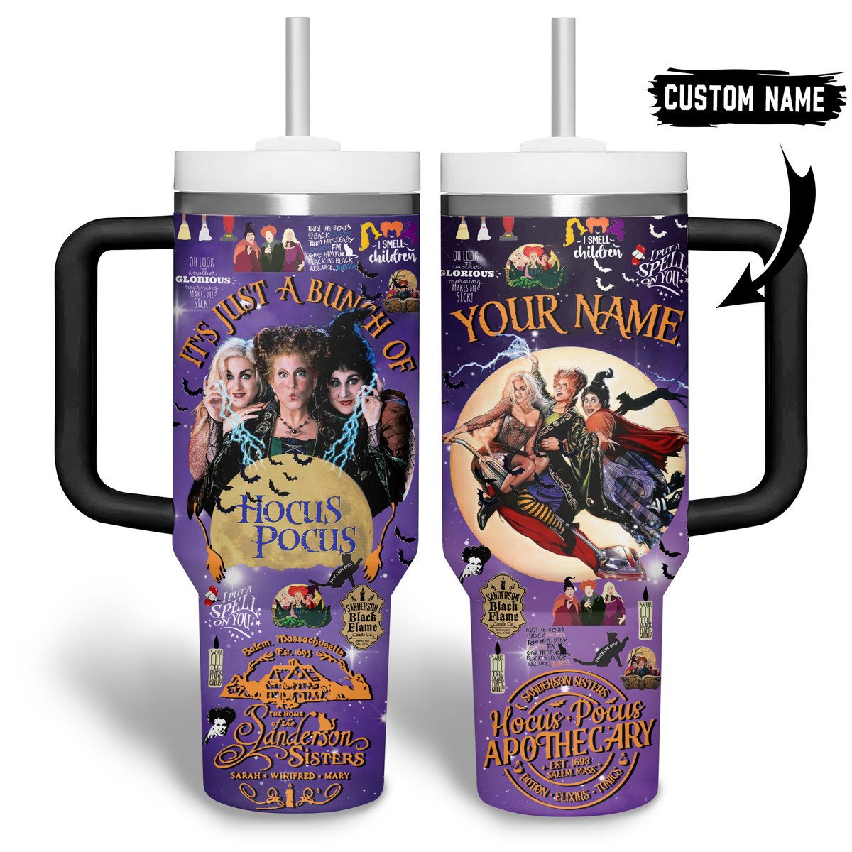 Witch Sisters Hocus Pocus Movies Custom Stanley Cup 40 oz 30 oz Tumbler With HandleTVC2301742