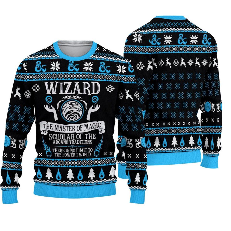 Wizard Ugly Christmas 3D Sweater, Magical Wizard Sweatshirt, Game Series