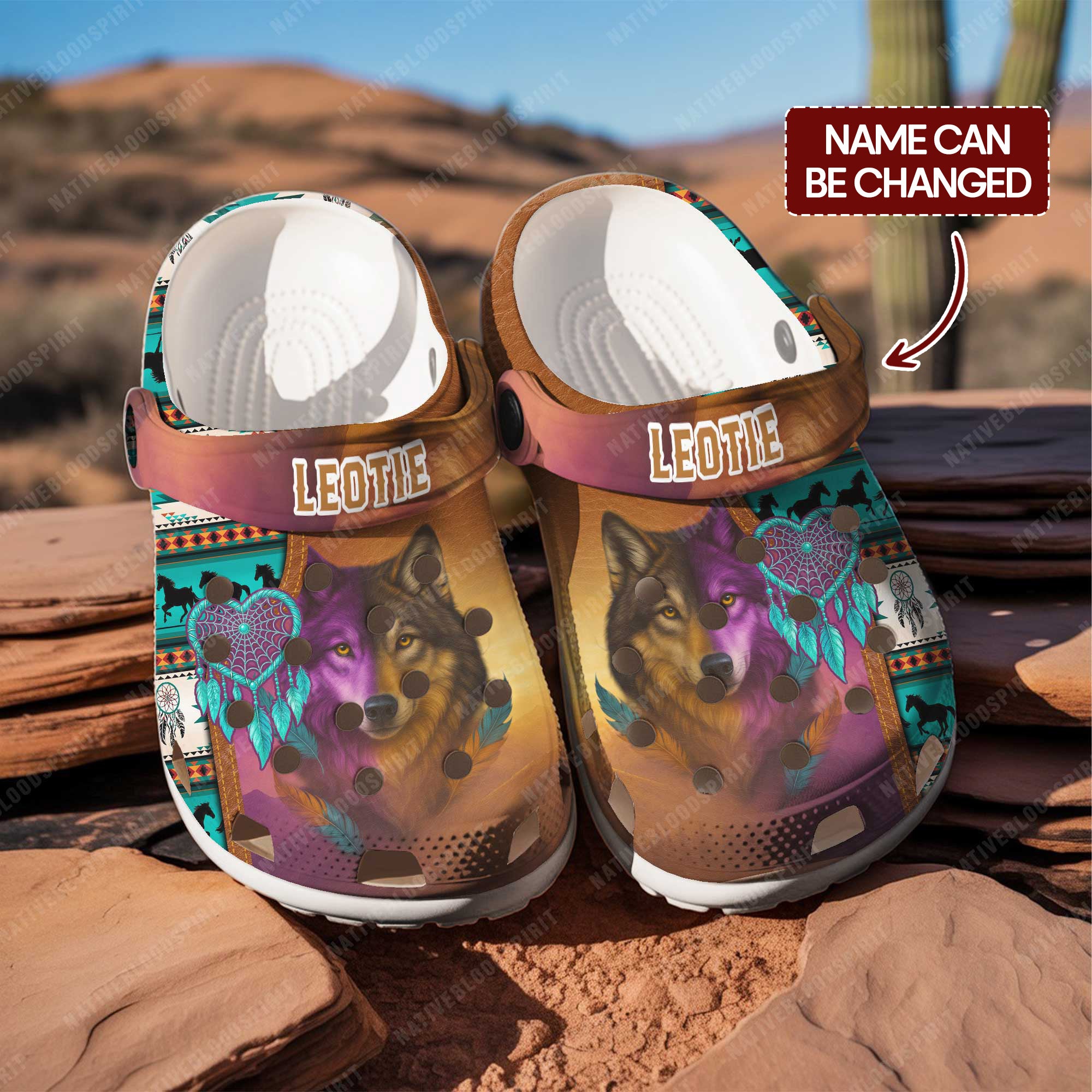 Wolf & Dreamcatcher Crocs Crocband Clogs Shoes Comfortable For Men Women and Kids