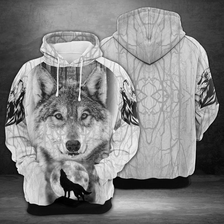 Wolf 3D All Over Print Hoodie, Zip Hoodie
