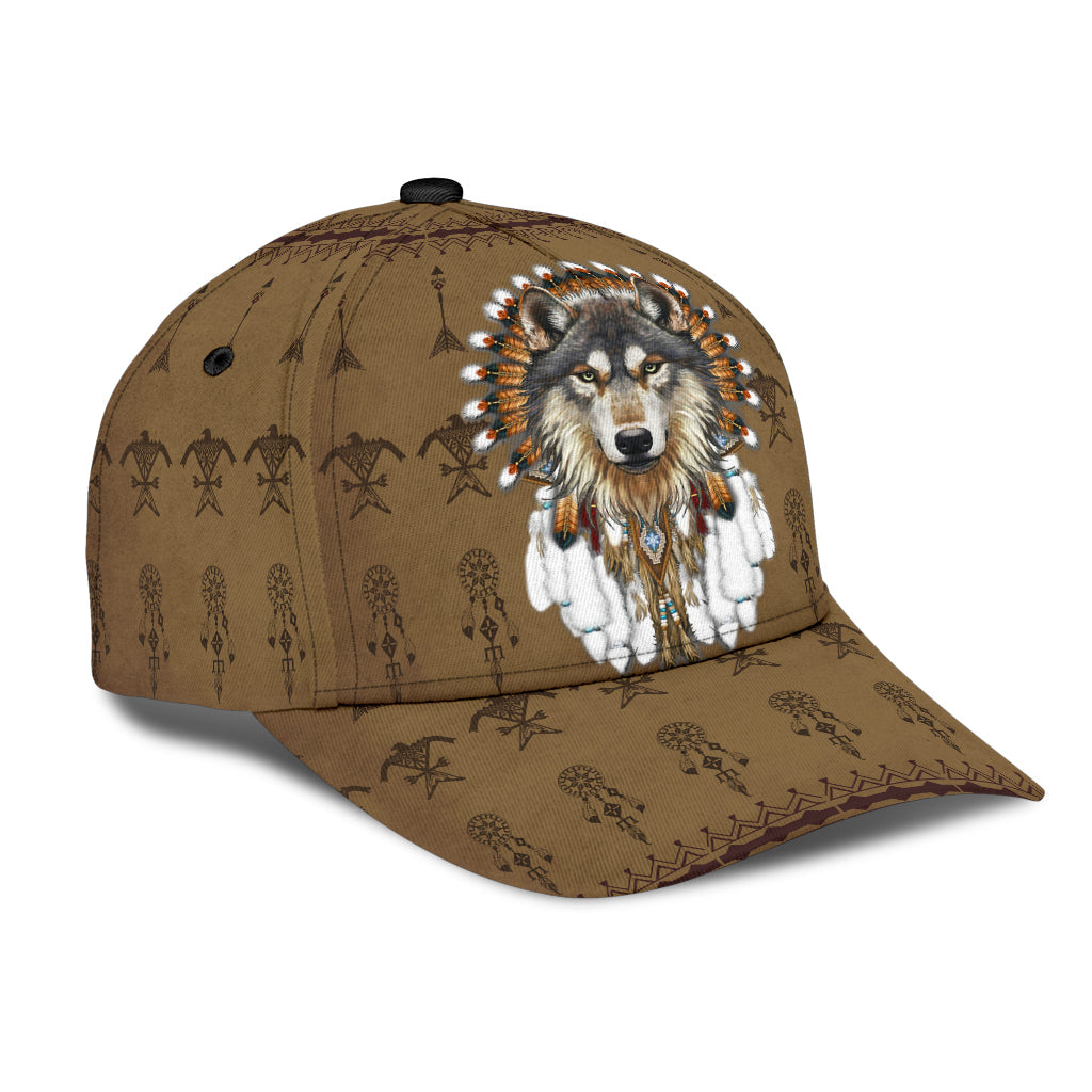 Wolf Classic Cap, Gift for Wolf Lovers, Gift for Native Americans Trucker Hats Custom Hats Gifts For Men & Women