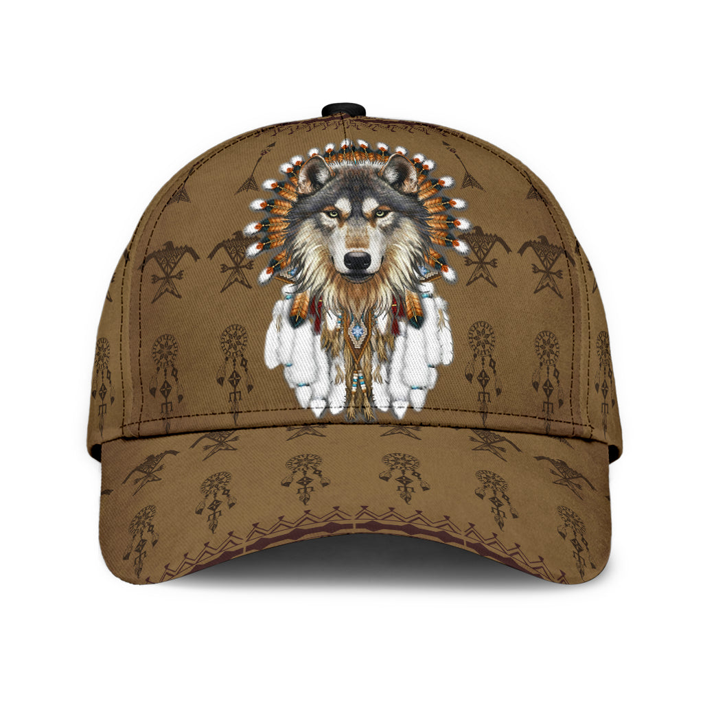 Wolf Classic Cap, Gift for Wolf Lovers, Gift for Native Americans Trucker Hats Custom Hats Gifts For Men & Women