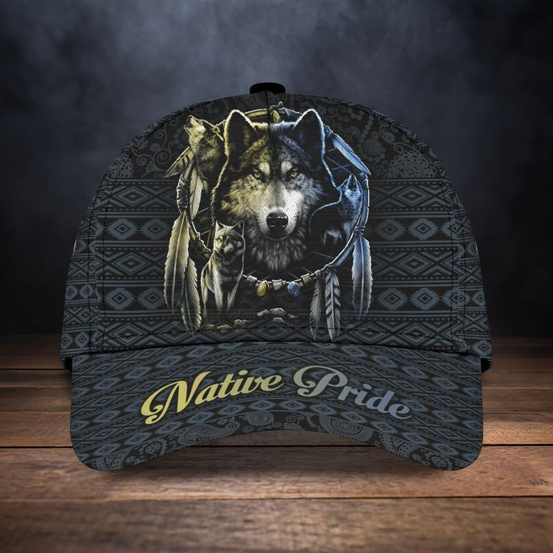 Wolf Dreamcatcher - Native American Baseball Cap - Native Pride Hat Classic Cap Trucker Hats Custom Hats Gifts For Men & Women