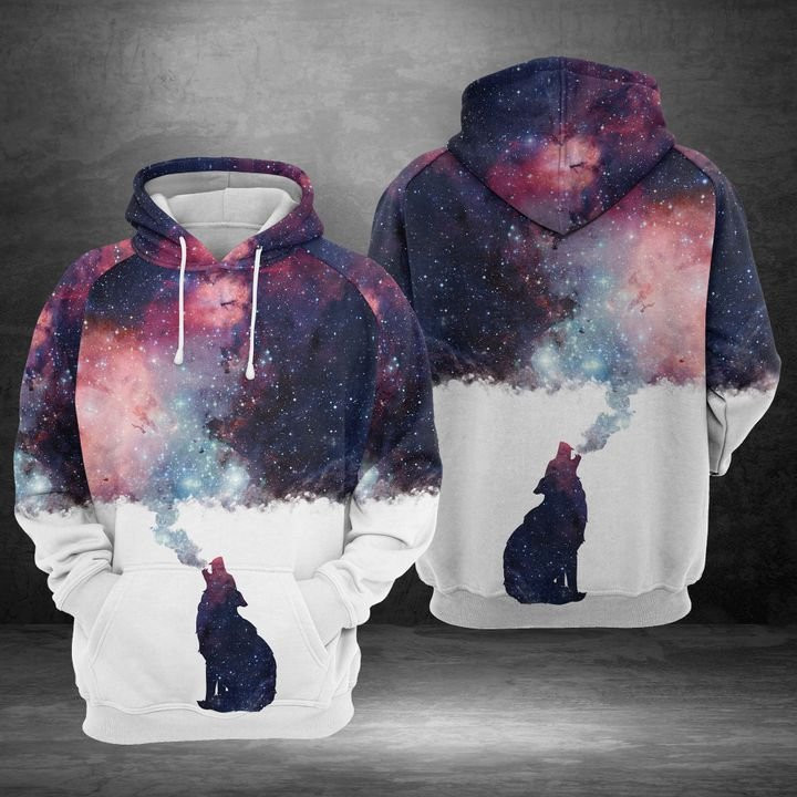 Wolf Galaxy 3D All Over Print Hoodie, Zip Hoodie