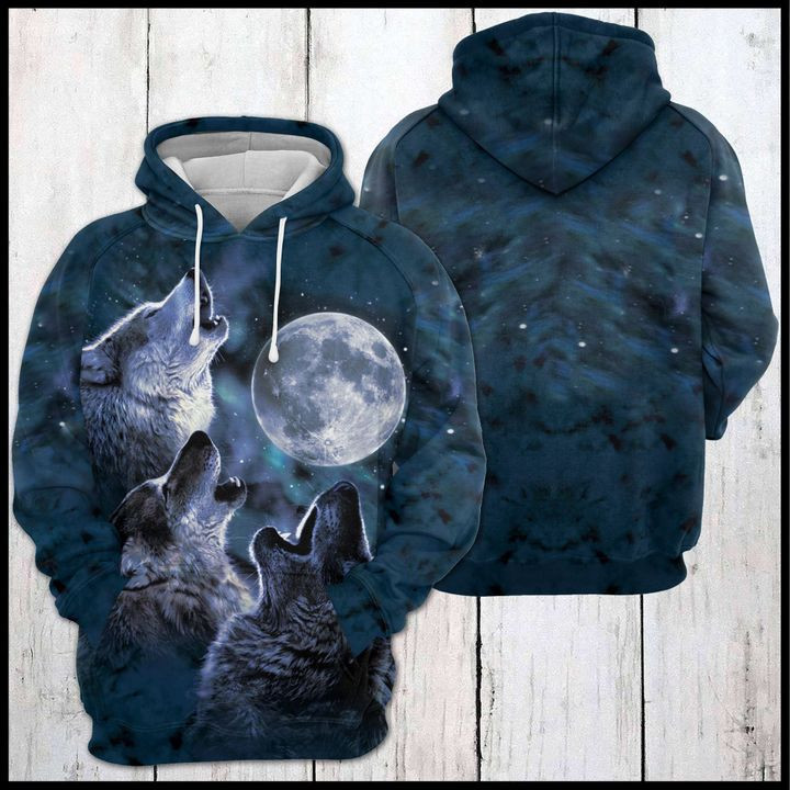 Wolf Howl 3D All Over Print Hoodie, Zip Hoodie