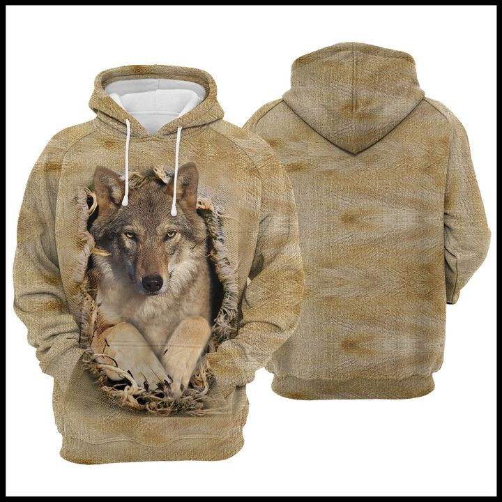 Wolf Scratch 3D All Over Print Hoodie, Zip Hoodie