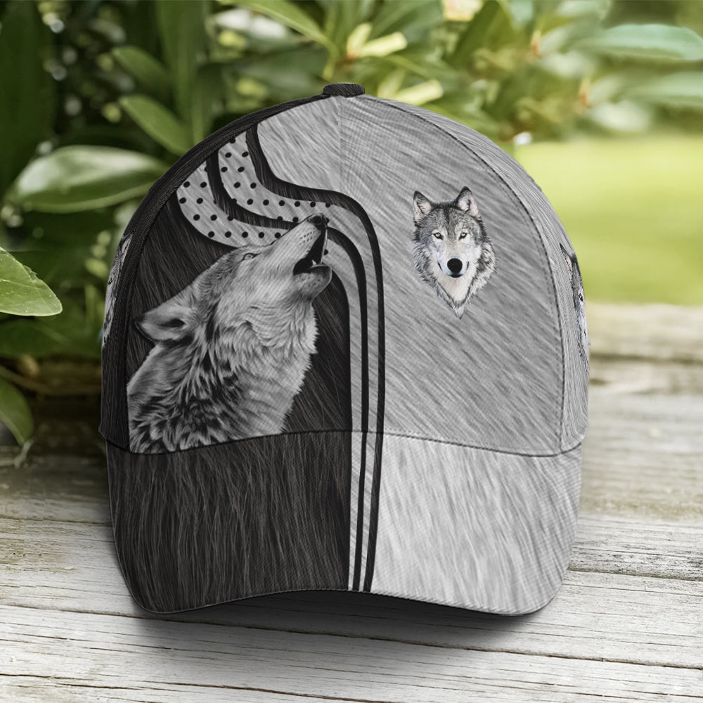 Wolf Skin Pattern Baseball Cap Trucker Hats Custom Hats Gifts For Men & Women