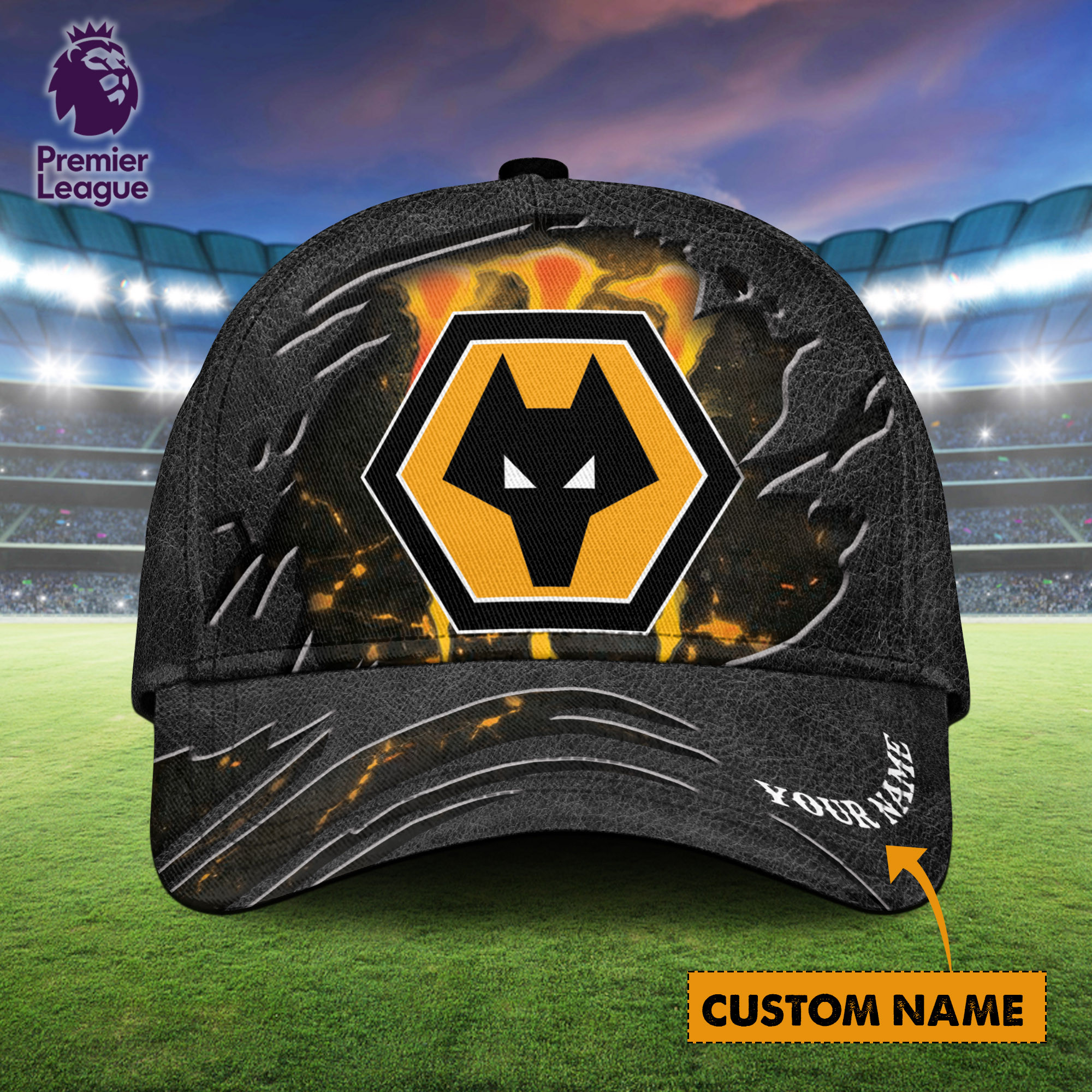 Wolverhampton EPL Personalized Classic Cap For Fans  Trucker Hats Custom Hats Gifts For Men & Women