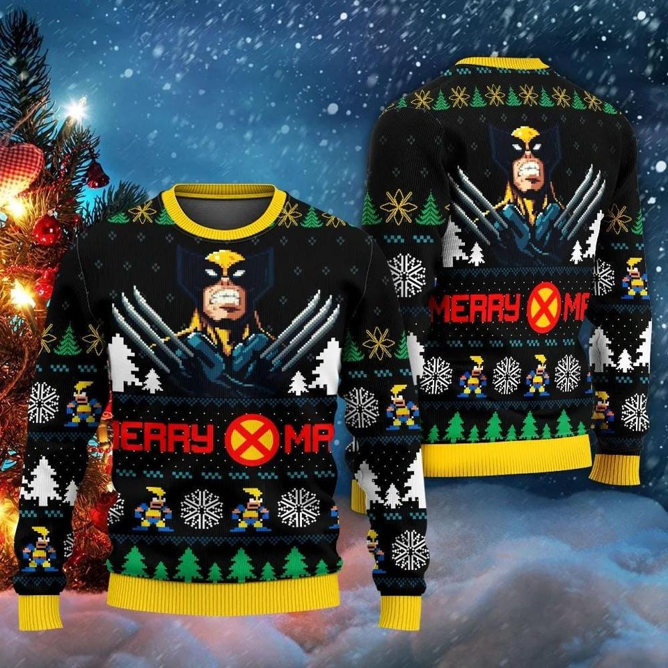 Wolverine Christmas Ugly Sweater, Merry Xman Shirt