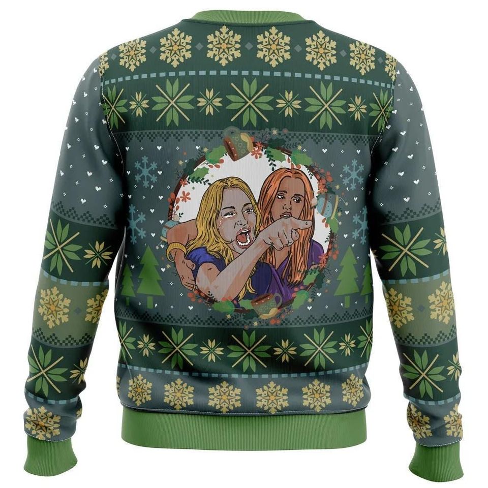 Woman Yelling At A Cat Ugly Sweater, The Smudge Cat Meme Christmas Ugly Sweatshirts - Image 3
