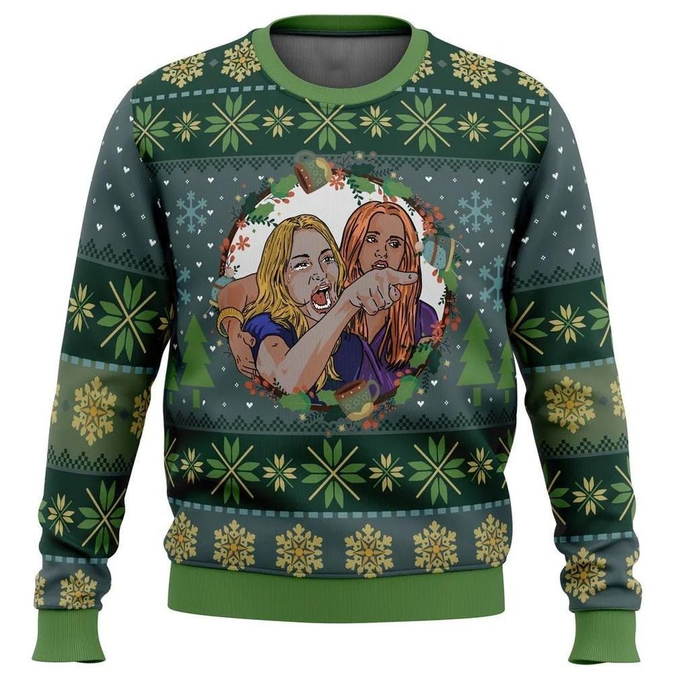 Woman Yelling At A Cat Ugly Sweater, The Smudge Cat Meme Christmas Ugly Sweatshirts - Image 2