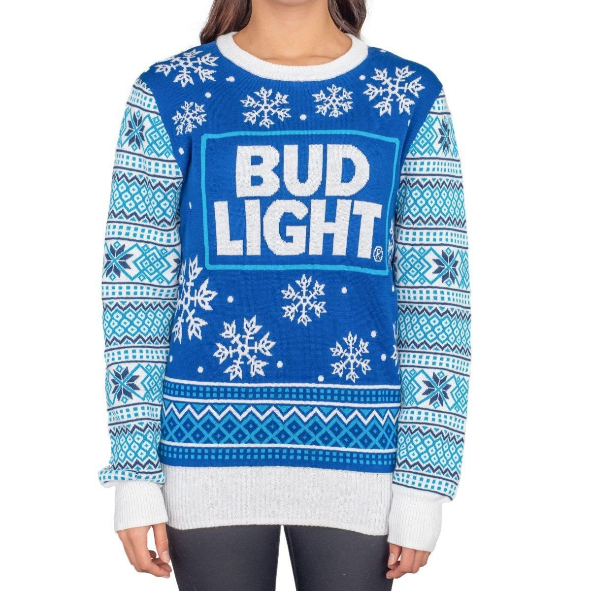 Women'S Bud Light Beer Ugly Christmas Sweater Adult 3D Funny Matching for family