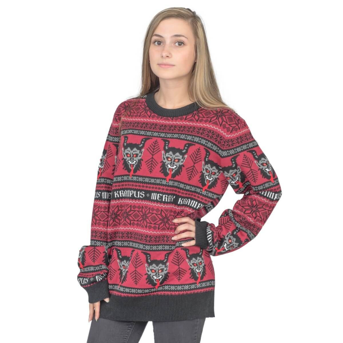 Women'S Merry Krampus Adult For Unisex Ugly Christmas Sweater Adult 3D Funny Matching for family - Image 4