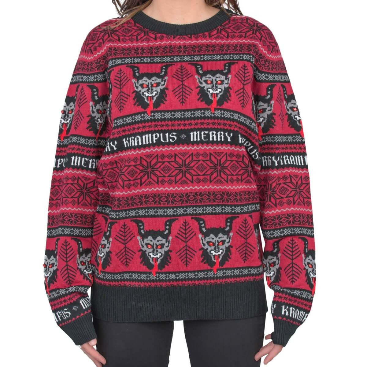 Women'S Merry Krampus Adult For Unisex Ugly Christmas Sweater Adult 3D Funny Matching for family