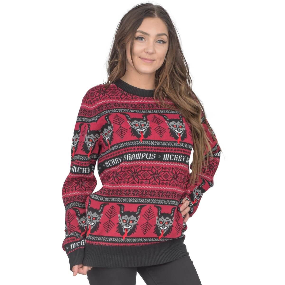 Women'S Merry Krampus Adult For Unisex Ugly Christmas Sweater Adult 3D Funny Matching for family - Image 2