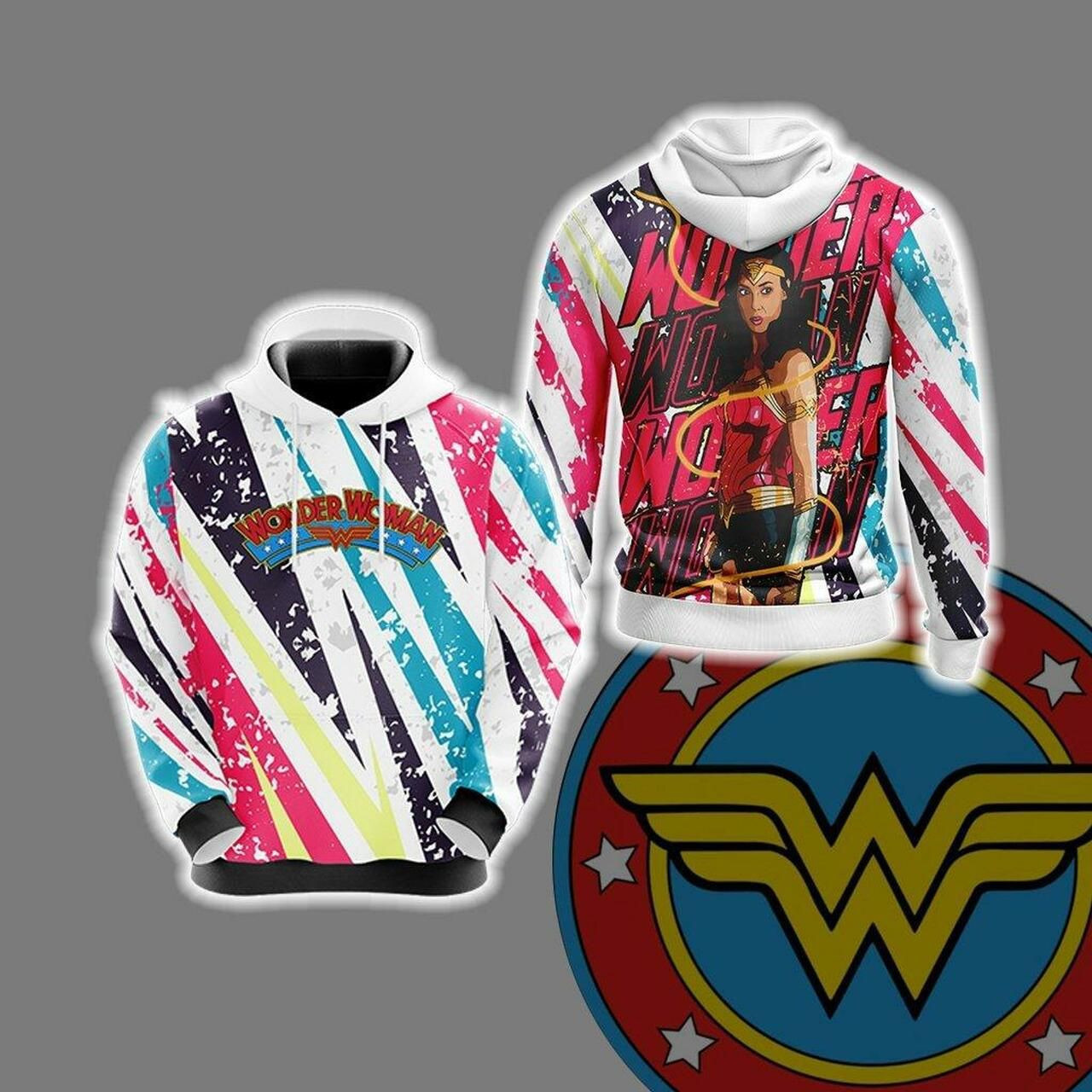 Wonder Woman New Unisex 3D All Over Print Hoodie, Zip Hoodie