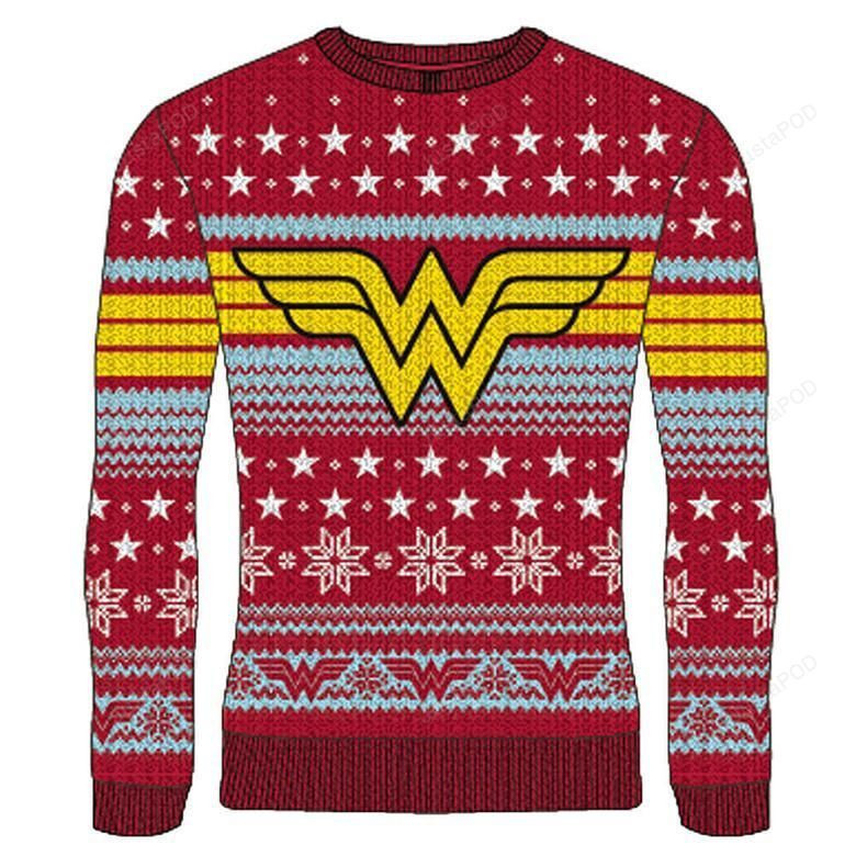 Wonder Woman Ugly Christmas Sweater Adult 3D Funny Matching for family