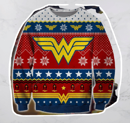 Wonder Woman Ugly Christmas Sweater Adult 3D Funny Matching for family