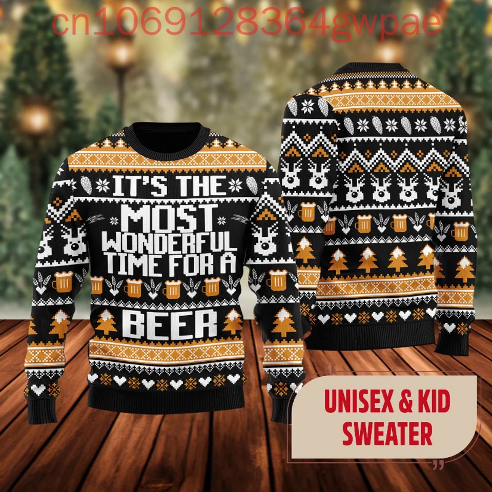 Wonderful Time Beer Ugly Christmas Sweater Wonderful Time Beer Xmas Sweatshirt