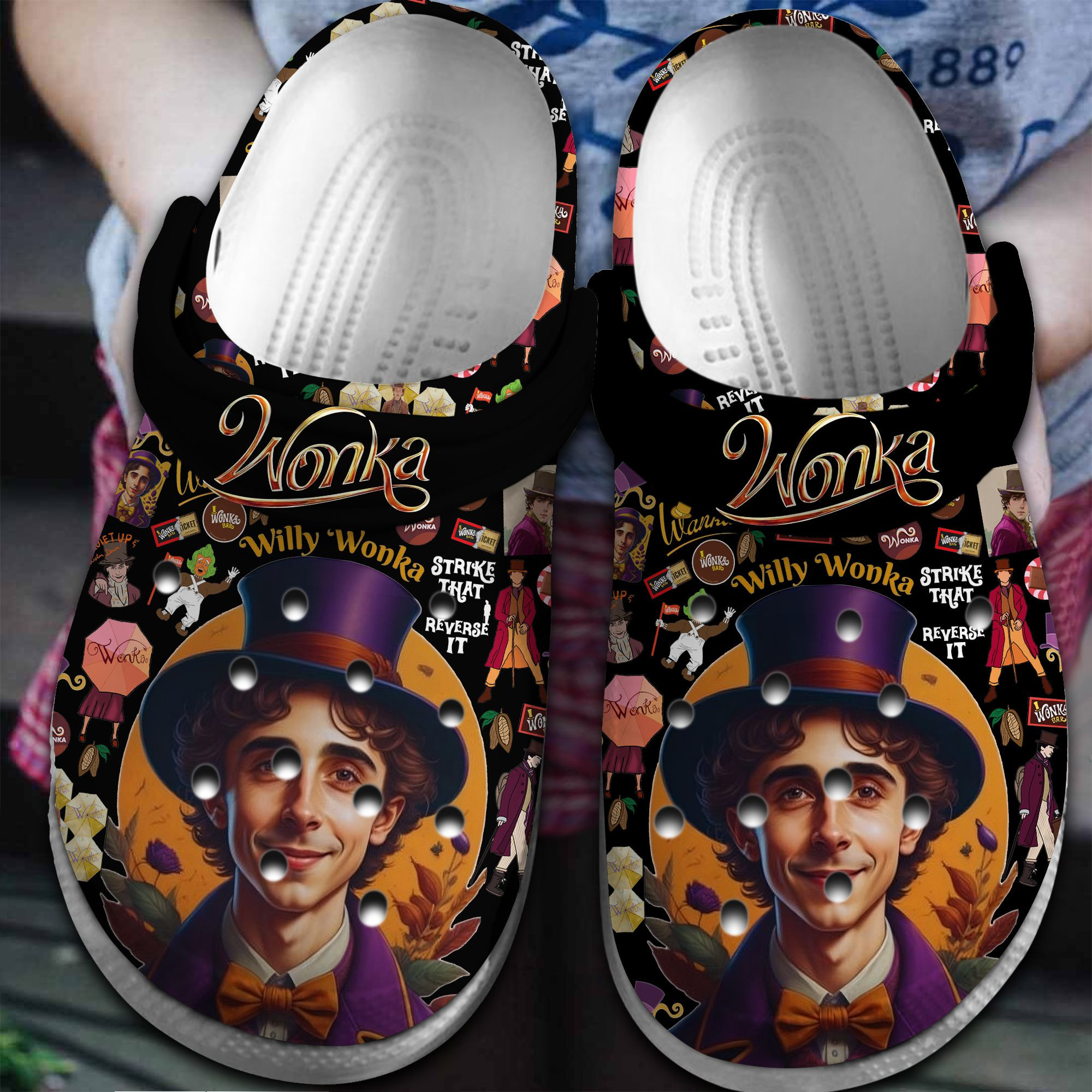 Wonka Movie Crocs Crocband Clogs Shoes Comfortable For Men Women and Kids