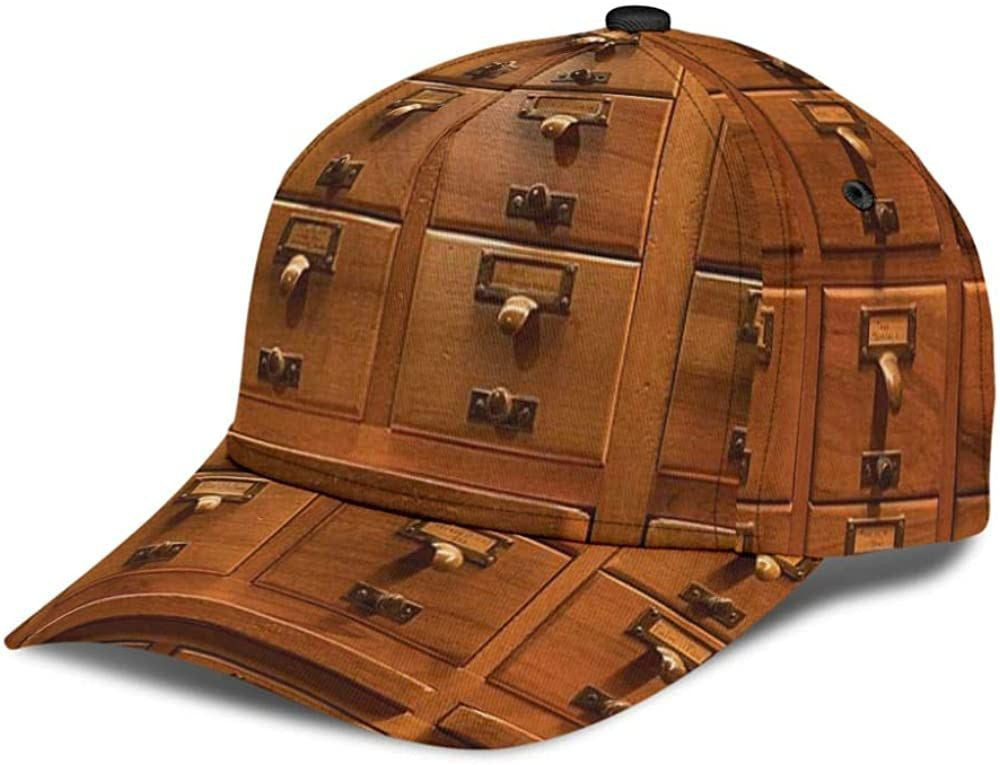 Wood Cabinets 3D Printed Unisex Hat Classic Cap, Baseball Cap Trucker Hats Custom Hats Gifts For Men & Women