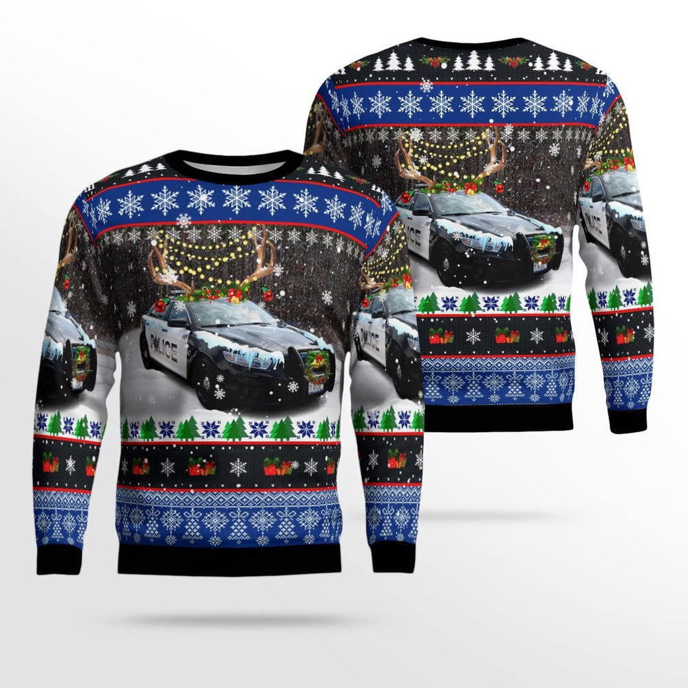 Woodridge Police Department Christmas AOP Ugly Sweater Gift For Christmas