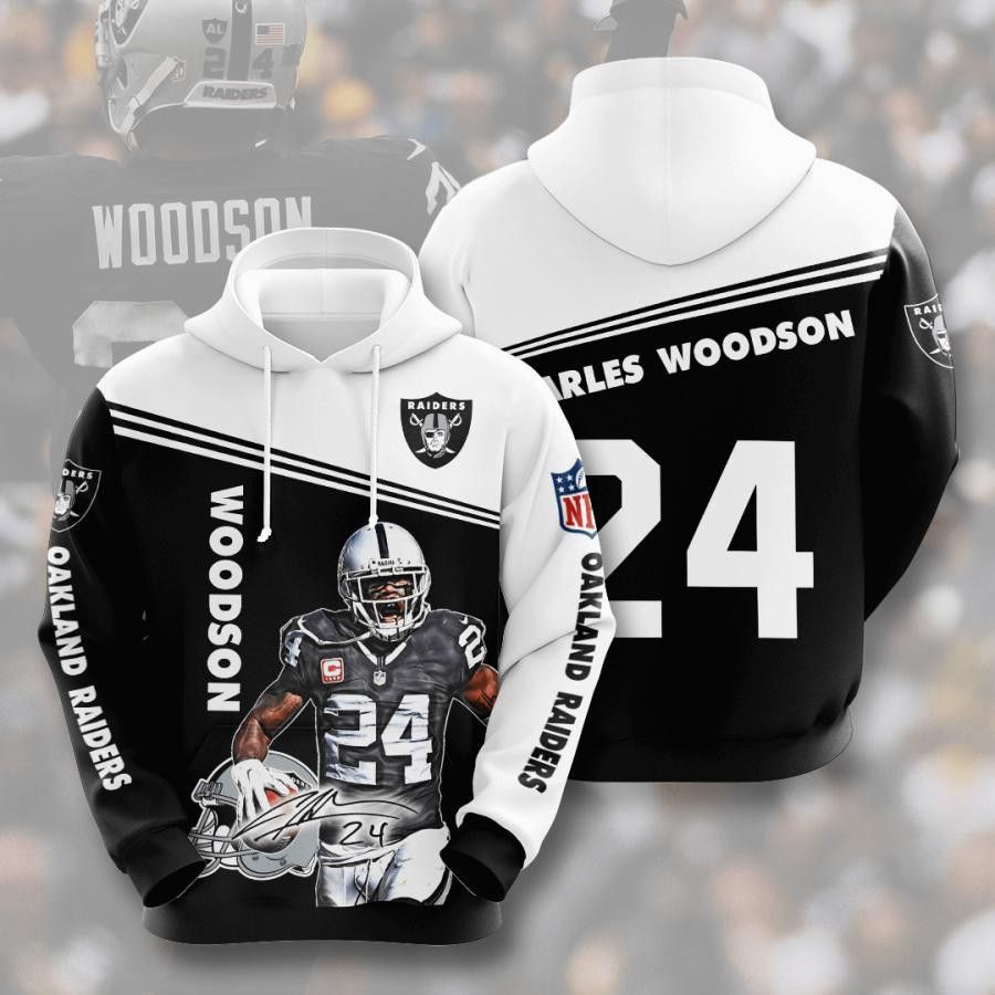 Woodson Oakland Raiders 3D All Over Print Hoodie, Zip Hoodie
