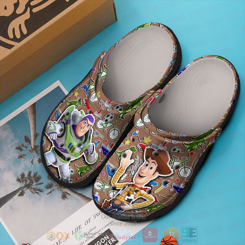 Woody and Buzz Lightyear Toy Story Cartoon Crocs Crocband Clogs Shoes Comfortable For Men Women and Kids