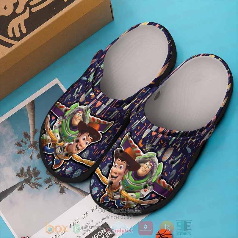 Woody and Buzz Lightyear Toy Story Cartoon Crocs Crocband Clogs Shoes Comfortable For Men Women and Kids