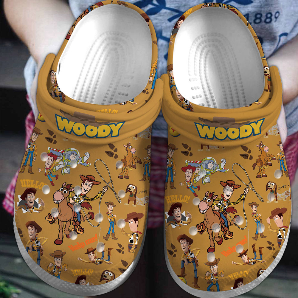 Woody Toy Story Movie Crocs Crocband Clogs Shoes Comfortable For Men Women and Kids