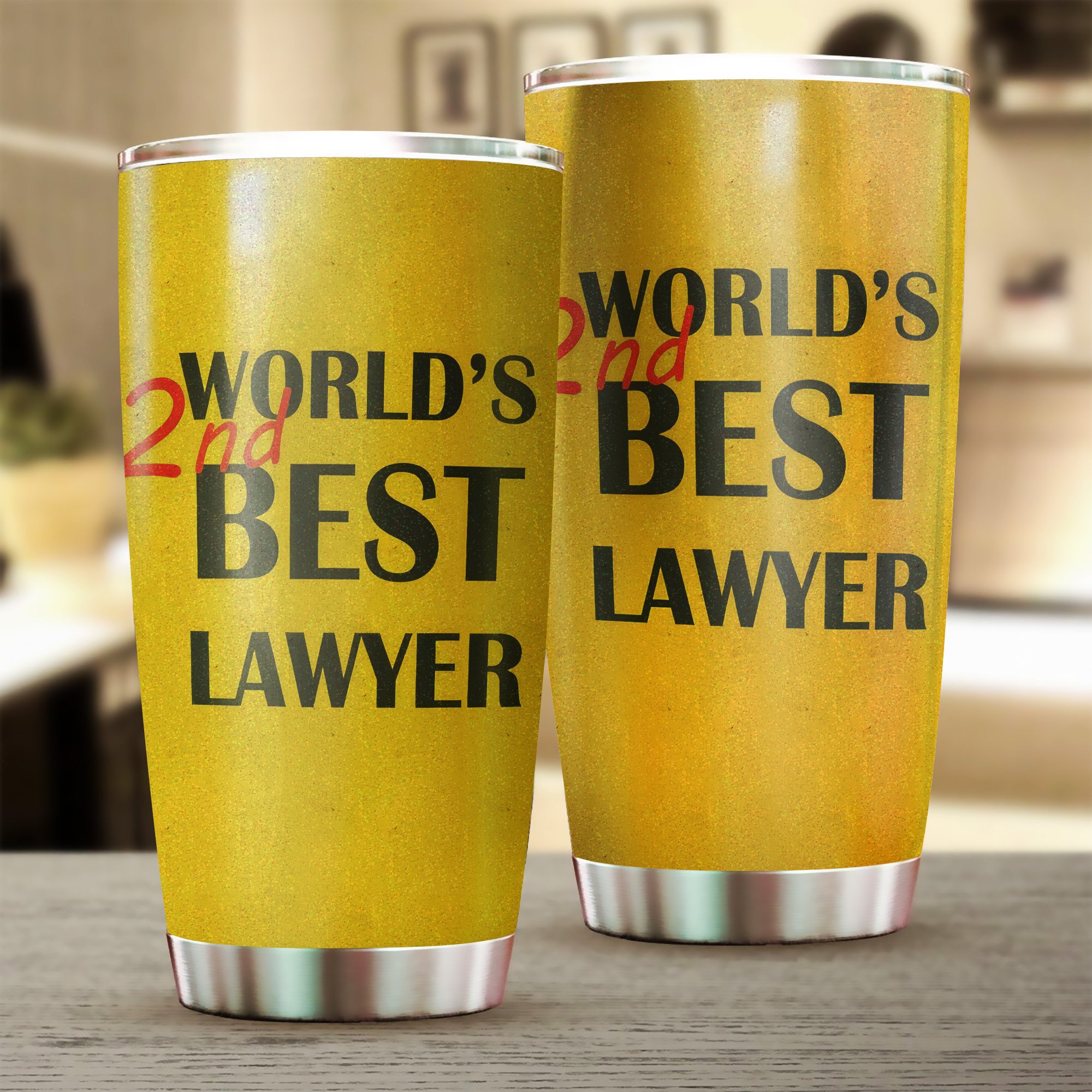 World 2nd Best Lawyer Custom Stanley Quencher 20oz Stainless Steel Custom Stanley Cup 40 oz 30 oz Tumbler With HandleTVC2301278