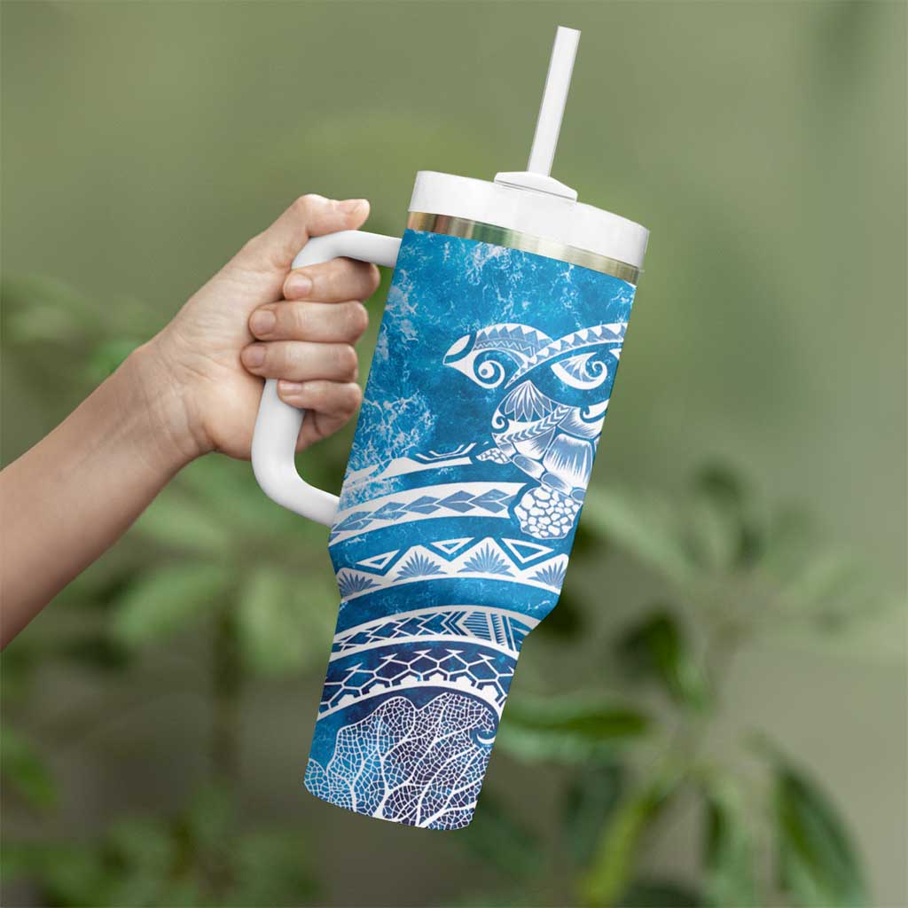 World Ocean Day Polynesian Pattern Custom Stanley Cup 40 oz 30 oz Tumbler With HandleTVC2301273 - Image 3