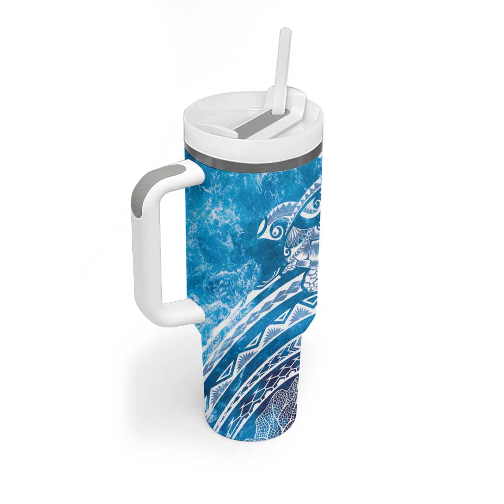 World Ocean Day Polynesian Pattern Custom Stanley Cup 40 oz 30 oz Tumbler With HandleTVC2301273 - Image 2