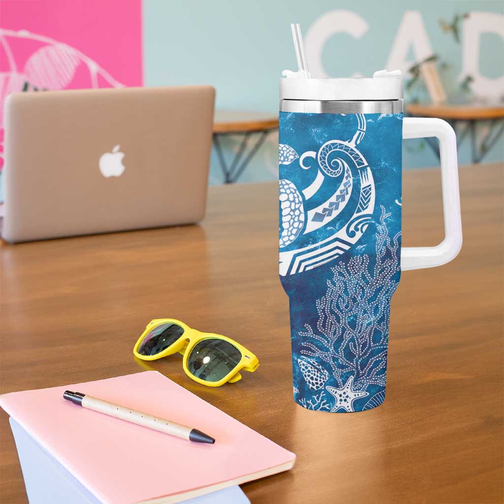 World Ocean Day Polynesian Pattern Custom Stanley Cup 40 oz 30 oz Tumbler With HandleTVC2301273 - Image 5