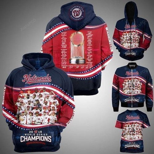 World Series Champions Washington Nationals 3D All Over Print Hoodie, Zip Hoodie