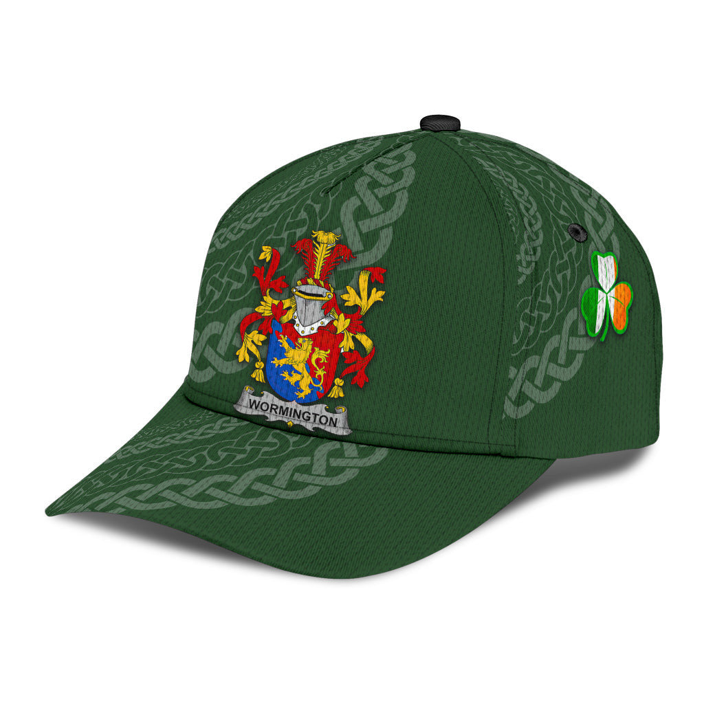 Wormington Coat Of Arms - Irish Family Crest St Patrick's Day Hat Classic Cap Trucker Hats Custom Hats Gifts For Men & Women