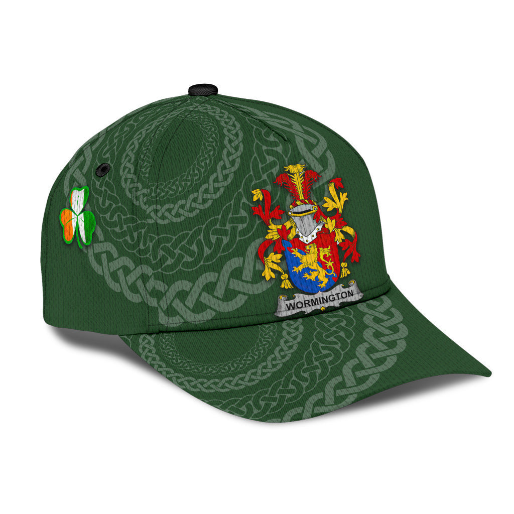 Wormington Coat Of Arms - Irish Family Crest St Patrick's Day Hat Classic Cap Trucker Hats Custom Hats Gifts For Men & Women