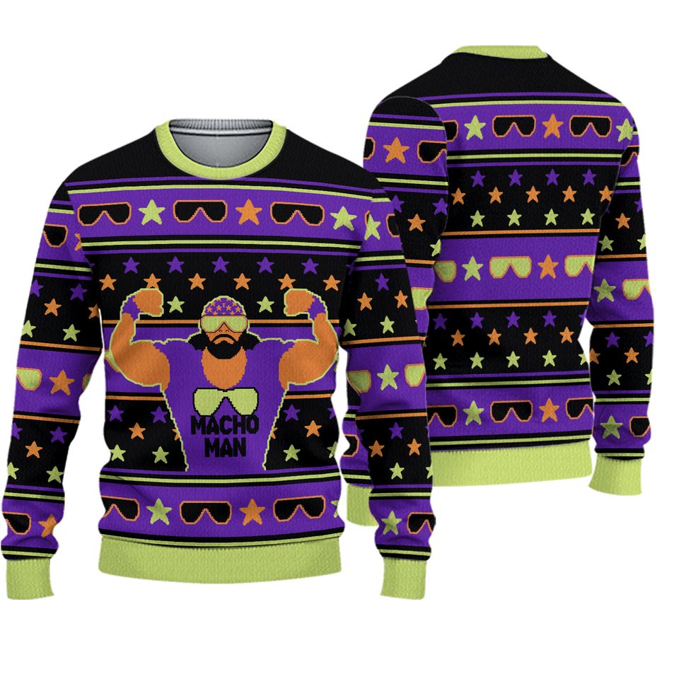 Wrestling Entertainment Macho Man Ugly Christmas Sweater