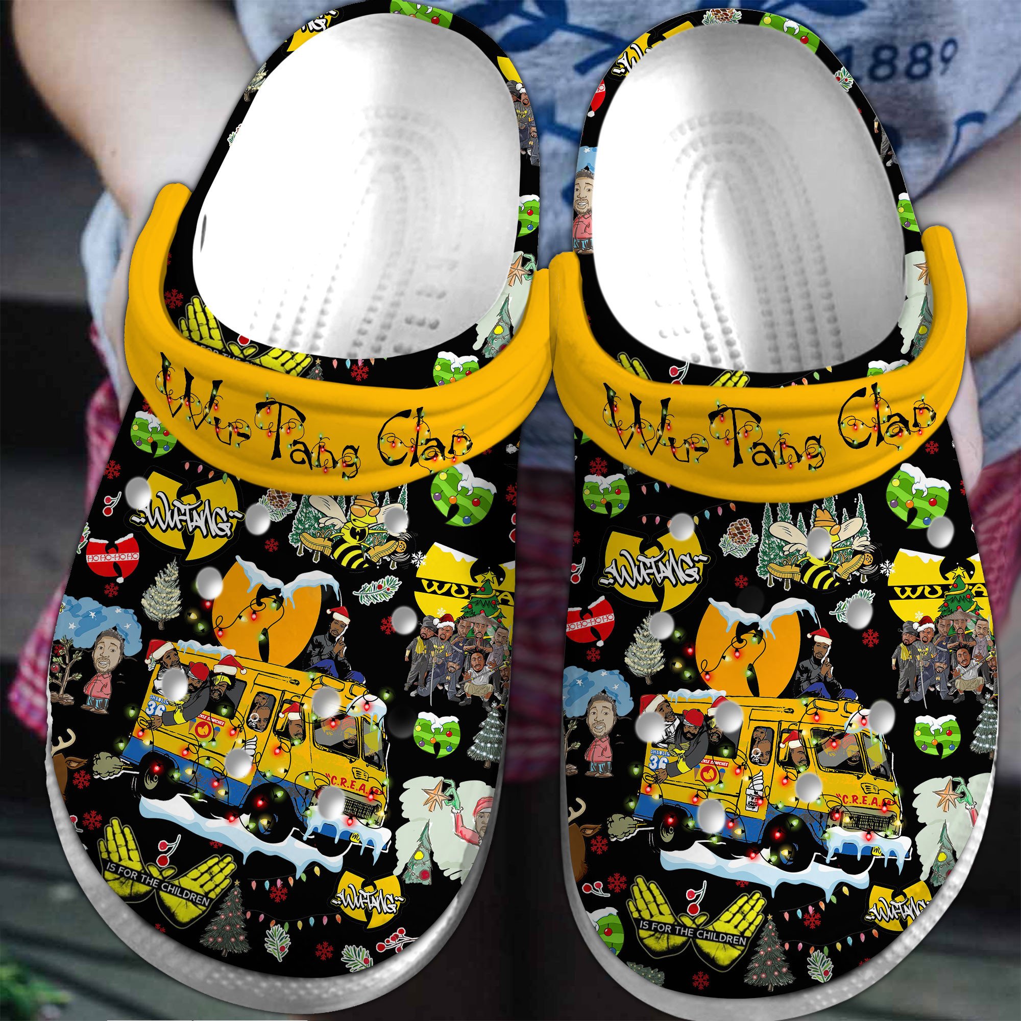 Wu Tang Clan Christmas Music Crocs Crocband Clogs Shoes Comfortable For Men Women and Kids