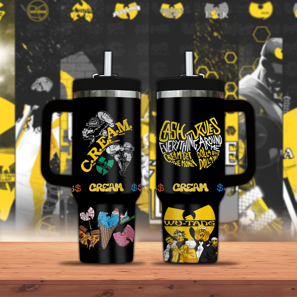 Wu -Tang Clan Music Custom Stanley Cup 40 oz 30 oz Tumbler With HandleTVC2301800