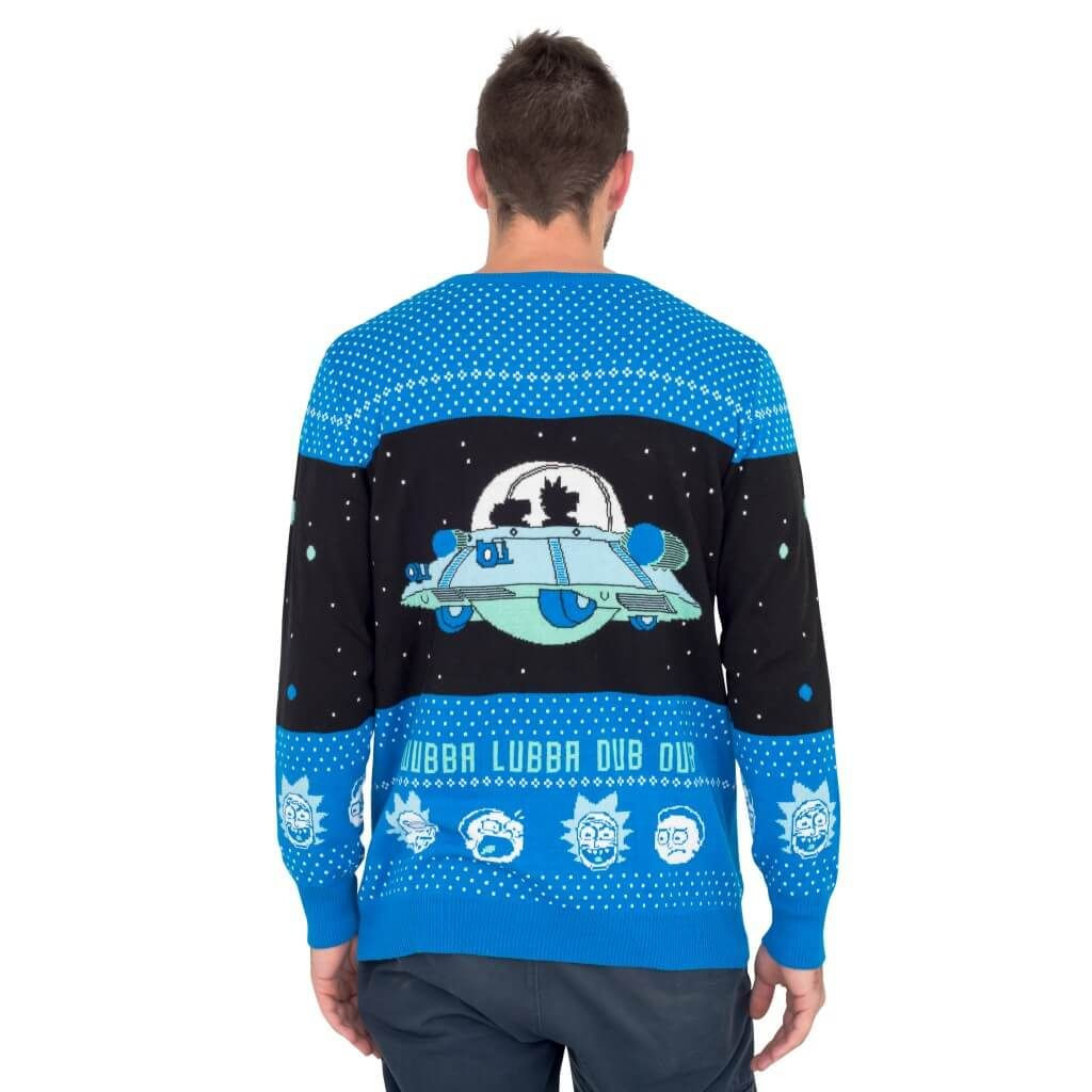 Wubba Lubba Dub Dub Rick And Morty For Unisex Ugly Christmas Sweater Adult 3D Funny Matching for family - Image 3