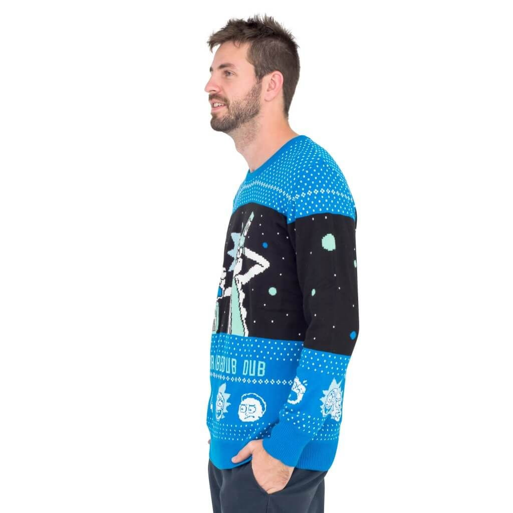 Wubba Lubba Dub Dub Rick And Morty For Unisex Ugly Christmas Sweater Adult 3D Funny Matching for family - Image 2