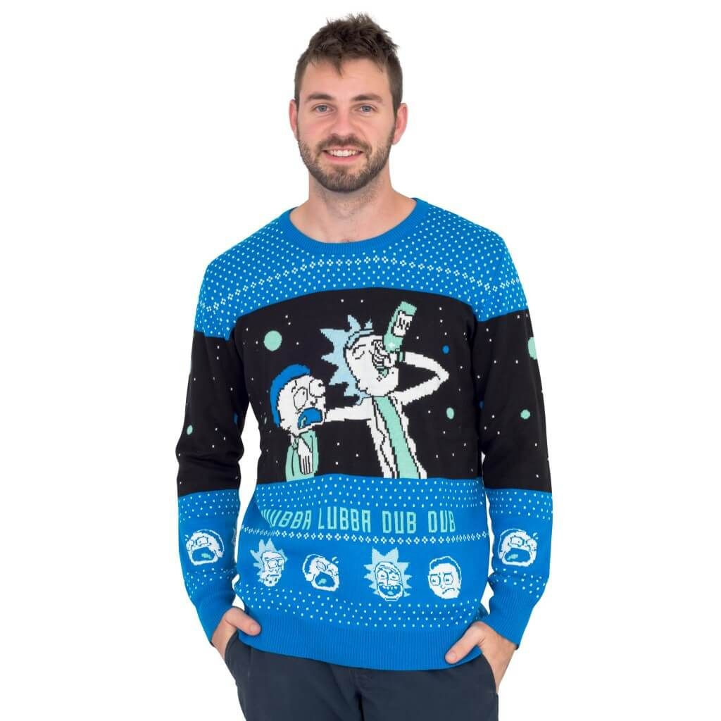 Wubba Lubba Dub Dub Rick And Morty For Unisex Ugly Christmas Sweater Adult 3D Funny Matching for family