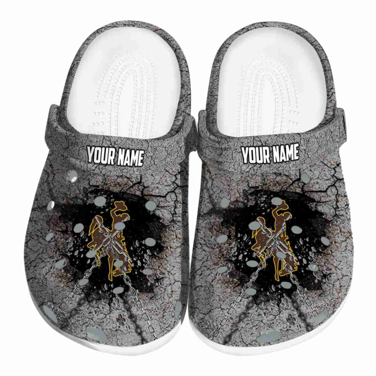 Wyoming Cowboys NCAA Sport Crocs Crocband Clogs Shoes Comfortable For Men Women and Kids