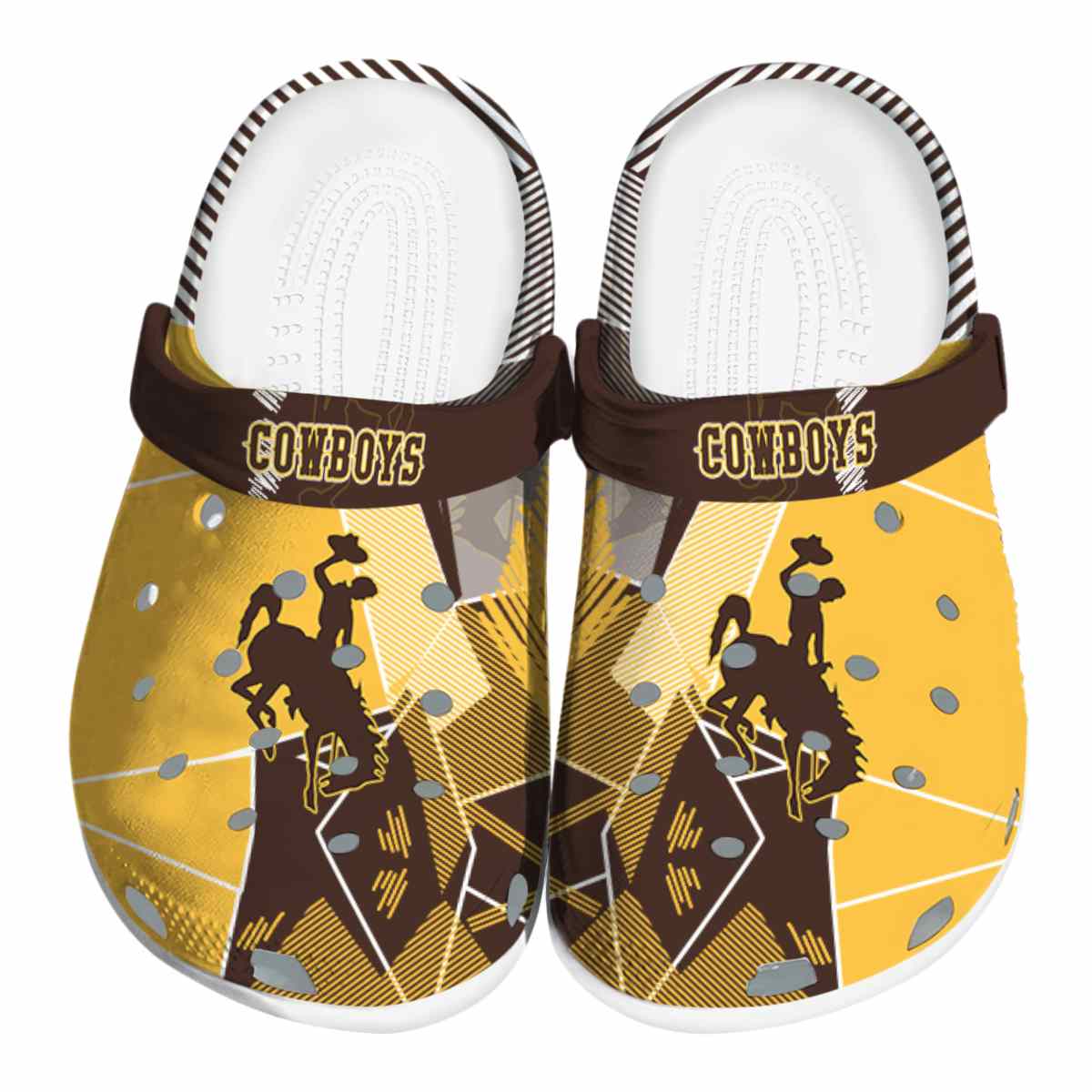 Wyoming Cowboys NCAA Sport Crocs Crocband Clogs Shoes Comfortable For Men Women and Kids