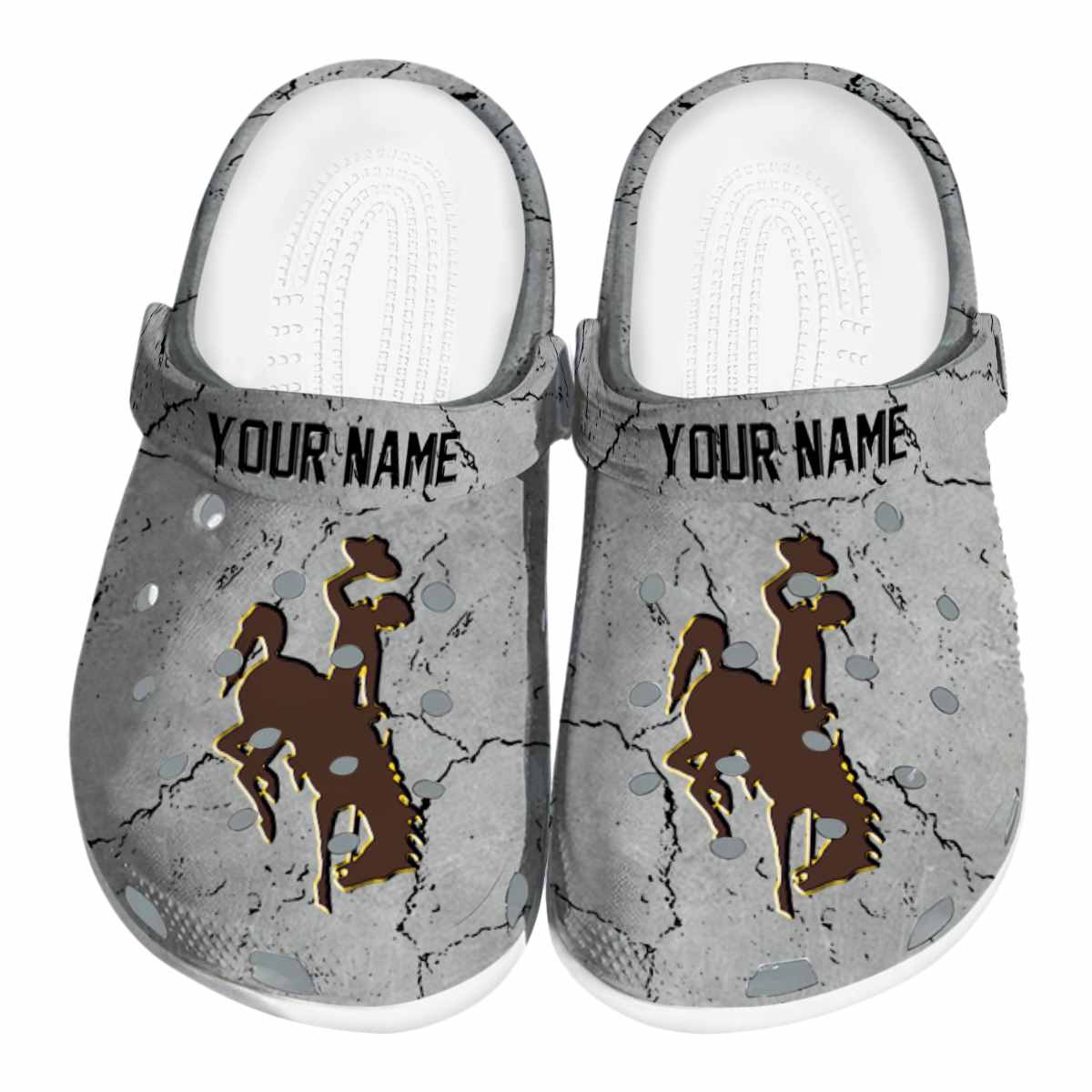 Wyoming Cowboys NCAA Sport Crocs Crocband Clogs Shoes Comfortable For Men Women and Kids